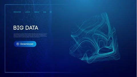 Data cube blockchain technology background. Futuristic network vector イラスト素材