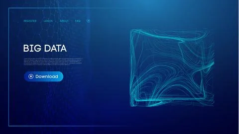 Data cube blockchain technology background. Futuristic network vector Stockillustratie