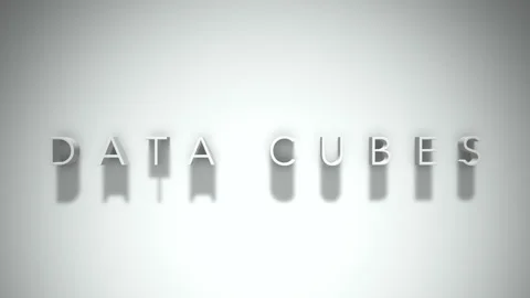 Data cubes 3D title animation with shadows on a white background Stock Footage 297268577