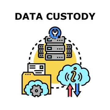 Data custody concept with secure information management Stock Illustration