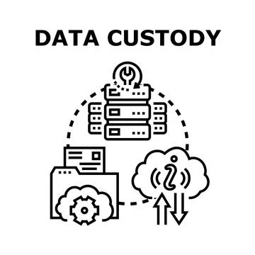 Data custody concept with secure information management Stock Illustration