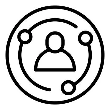 Data customer icon outline vector. Business client Ilustración de archivo