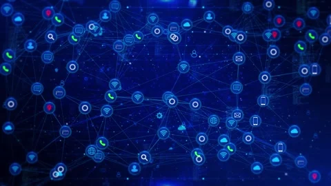 Data, cybersecurity computer system coding connection information technology bin 스톡 동영상 341892886