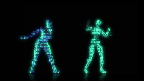 Data Dancers Loop-18 Seconds Stock Footage 300808206