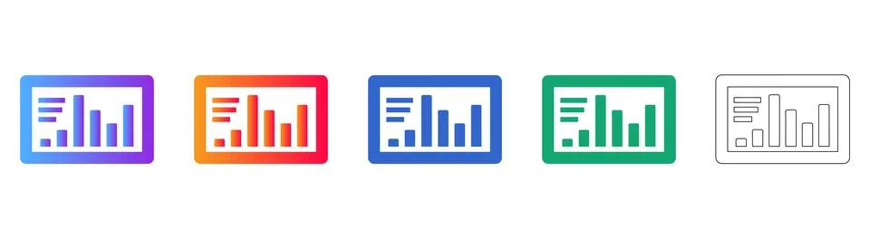 Data Dashboard Bar Chart Icons イラスト素材