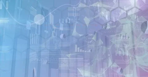 Data dashboard displaying translucent bar charts, line graphs and network nodes イラスト素材