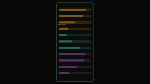 Data Dashboard Status Bars Seamless Loop Stock Footage 342295800