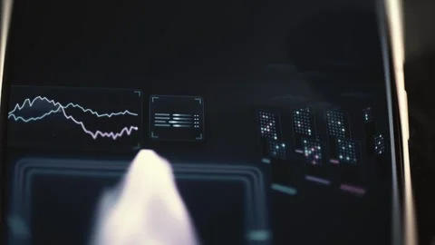 Data Dashboard with Surface Graph and Trend Analytics Stock Footage 341865962