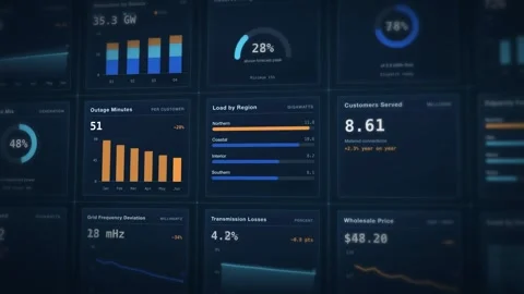 Data Dashboard Visualization Interactive HUD Display Analytics Interface Stock Footage 342478117