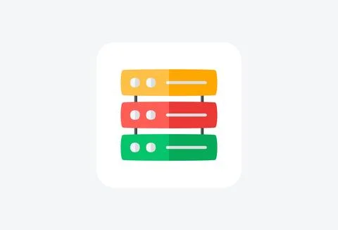 Data, database fully editable vector flat icon Stock Illustration
