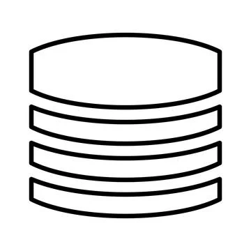 Data, database, server icon. Outline vector. Stockillustratie