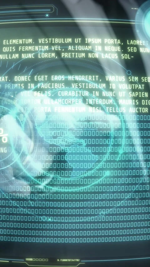Data decoding on the augmented reality panel. Video stock 270391826