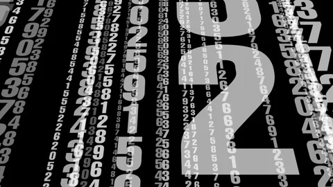 Data decryption animated exploring computational science of dynamic numbers Video stock 253670522