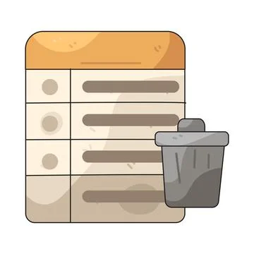 Data Delete illustration Stock Illustration