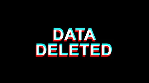 Data Deleted Glitch Effect Text Digital TV Distortion 4K Loop Animation Stock Footage 107071788