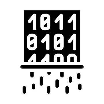 Data deletion glyph icon vector illustration sign Stock Illustration