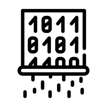 Data deletion line icon vector illustration line Stock Illustration