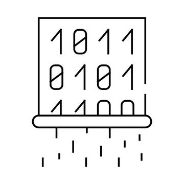 Data deletion line icon vector illustration line Stock Illustration