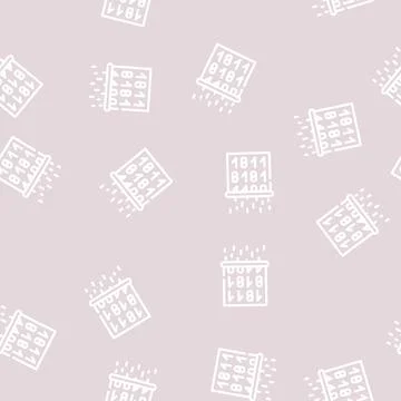 Data deletion line vector seamless pattern line Stock Illustration