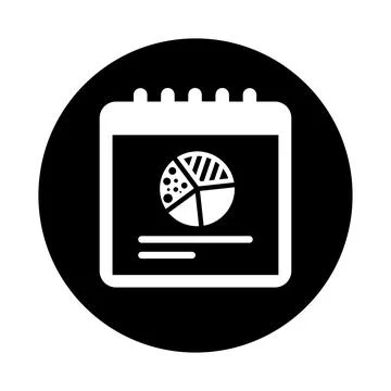 Data, diagram, document icon. Black vector graphics. Stock Illustration