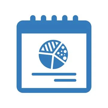 Data, diagram, document icon. Blue color design. Stockillustratie