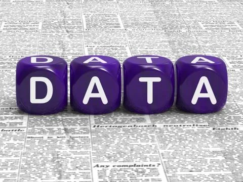 Data dice mean information statistics and input 스톡 일러스트