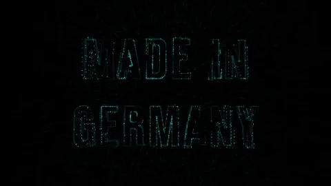 Data digital code with blue text "Made in Germany" Stock-Footage 106480163