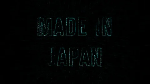 Data digital code with blue text "Made in Japan" Stock Footage 106480374