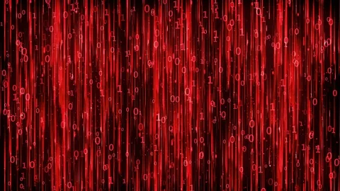 Data Digital Code Red Background Stock Footage 85271172