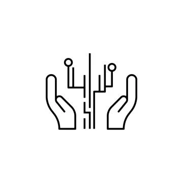 Data, digital, information, innovation icon Stock Illustration