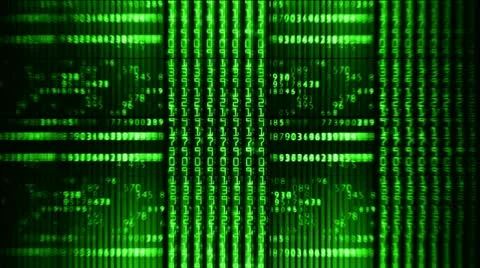 Data Digital Wall 1 Stock Footage 12203692
