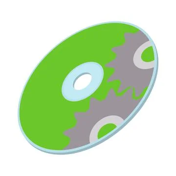 Data disc icon, cartoon style 스톡 일러스트