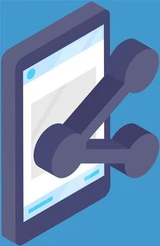 Data distribution program icon on display. Symbol to share virtual information Stock Illustration