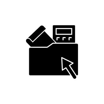 Data document calculator icon. Simple business intention icons for ui and ux Stock Illustration