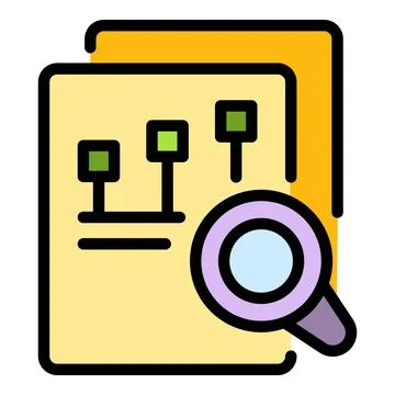 Data document icon vector flat Stock Illustration