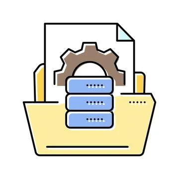 Data document paper color icon vector illustration Stock Illustration