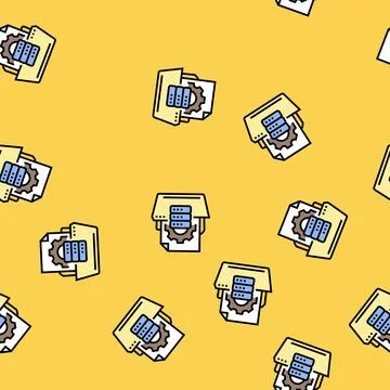 Data document paper vector seamless pattern Stock Illustration