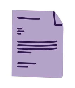 Data document purple Stock Illustration
