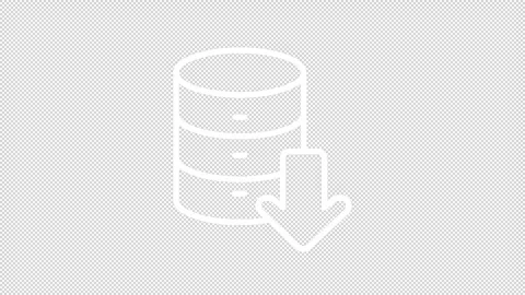 Data download for modern systems white line animation Stock Footage 340285403