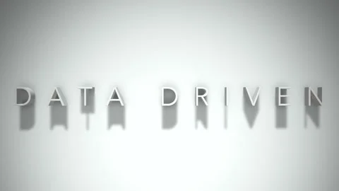 Data Driven 3D title animation with shadows on a white background Stock Footage 296665955