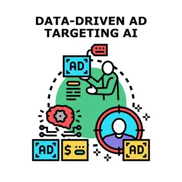 Data driven ad targeting using artificial intelligence Stock Illustration