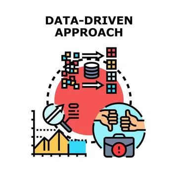 Data driven approach for business decision making Stock Illustration