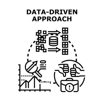 Data driven approach for business decision making Stock Illustration