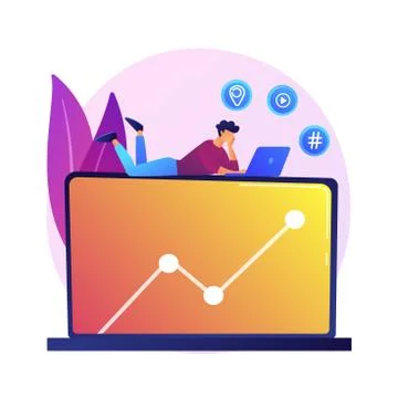 Data driven business model abstract concept vector illustration. Stock Illustration