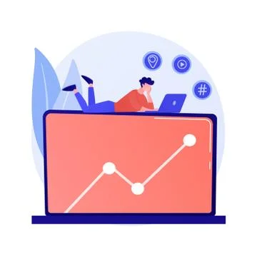 Data driven business model abstract concept vector illustration. 库存插图