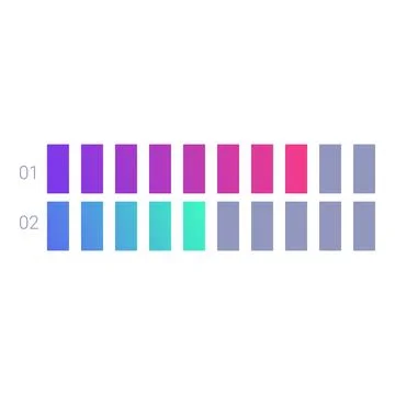 Data driven chart showing market trend analysis with gradient color scheme Stock Illustration