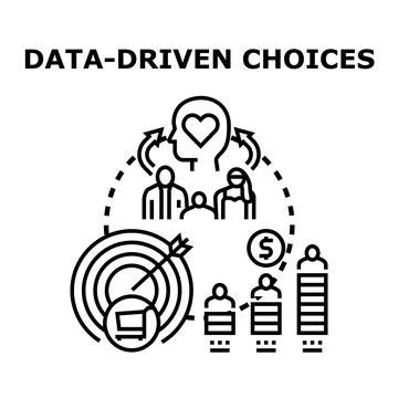 Data driven choices for business strategy and customer insights Stock Illustration