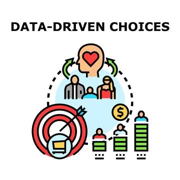 Data driven choices for business strategy and customer insights Illustrazione stock