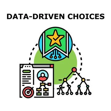 Data driven choices leading to successful business strategy Ilustração Stock