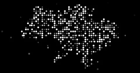 Data Driven Circles Form Ukraine Shape Stock Footage 319492775